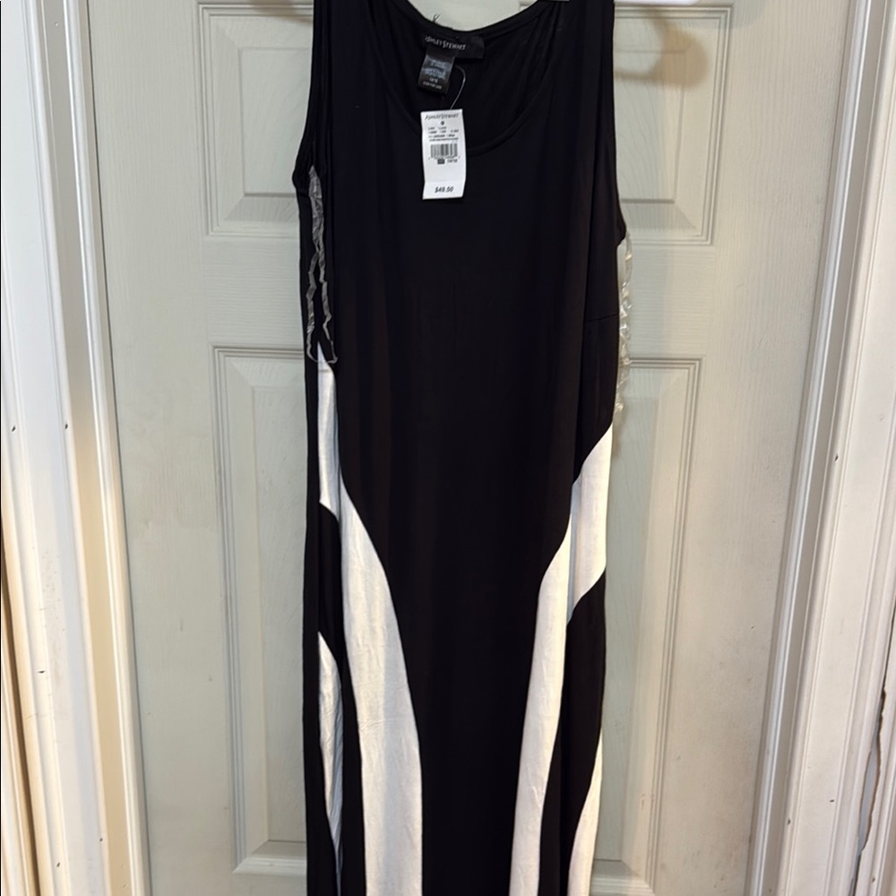 Ashley Stewart Black and White Maxi Dress